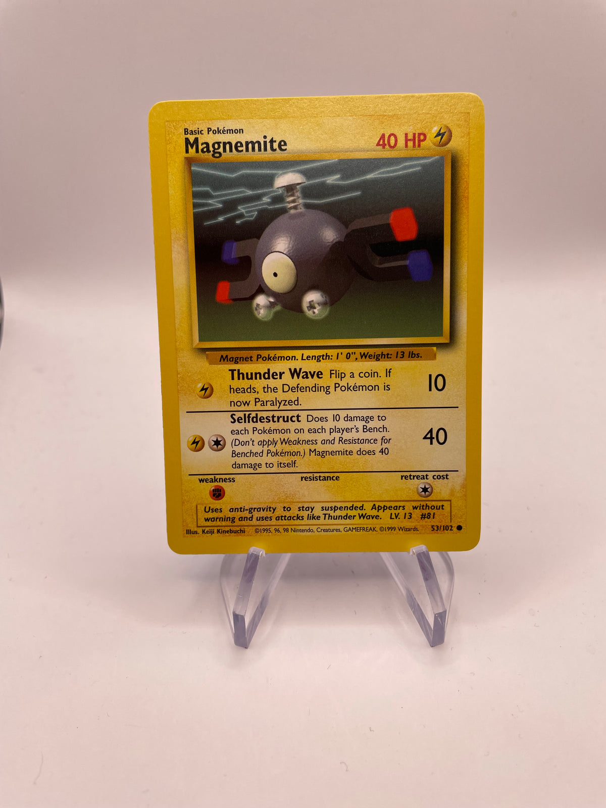 Pokemon Karte Base Set Magnemite 53/102 Englisch