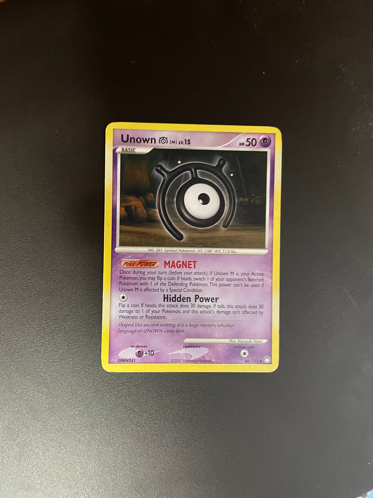 Pokémon Karte Unown 66/123 Englisch