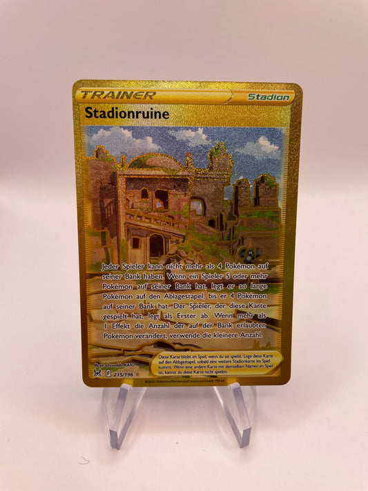 Pokémon Karte Trainer Stadionruine 215/196 Deutsch