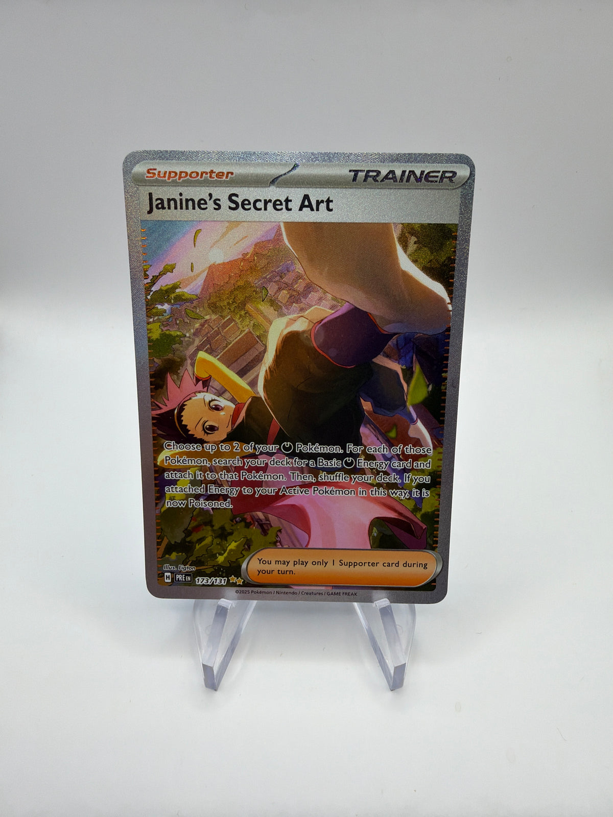 Pokemon Karte Trainer Janine‘s Secret Art 173/131 Englisch