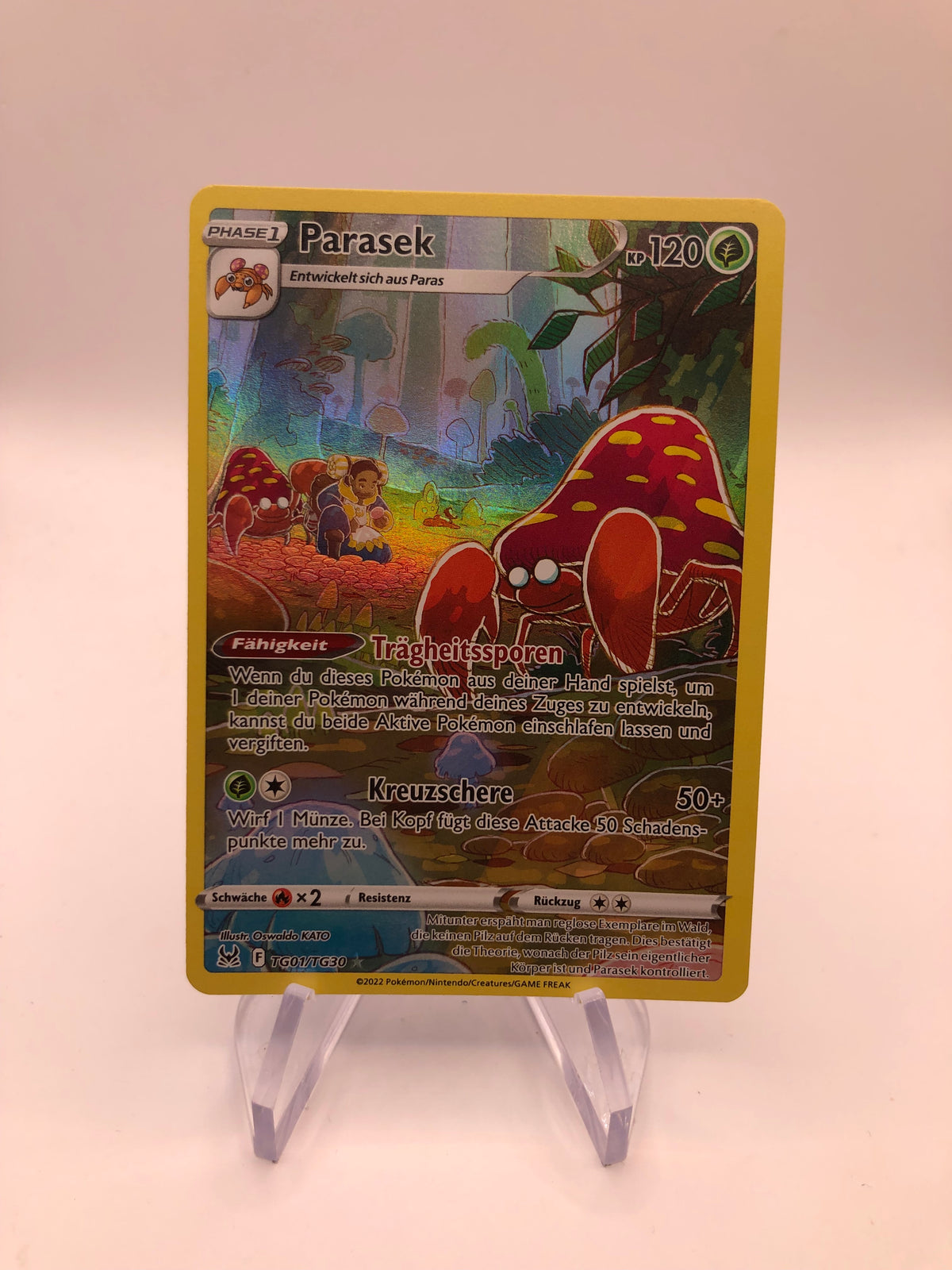 Pokemon Karte Art-Rare Parasek TG01/TG30 Deutsch