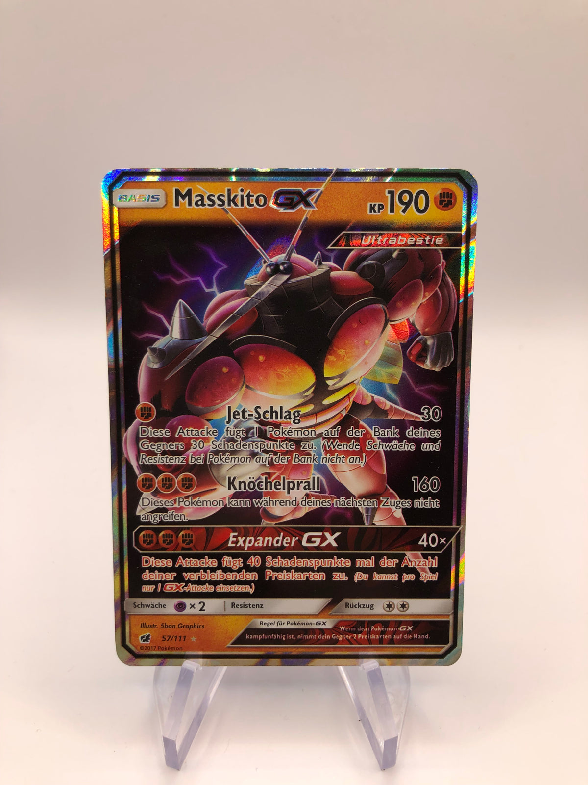 Pokemon Karte GX Masskito 57/111 Deutsch