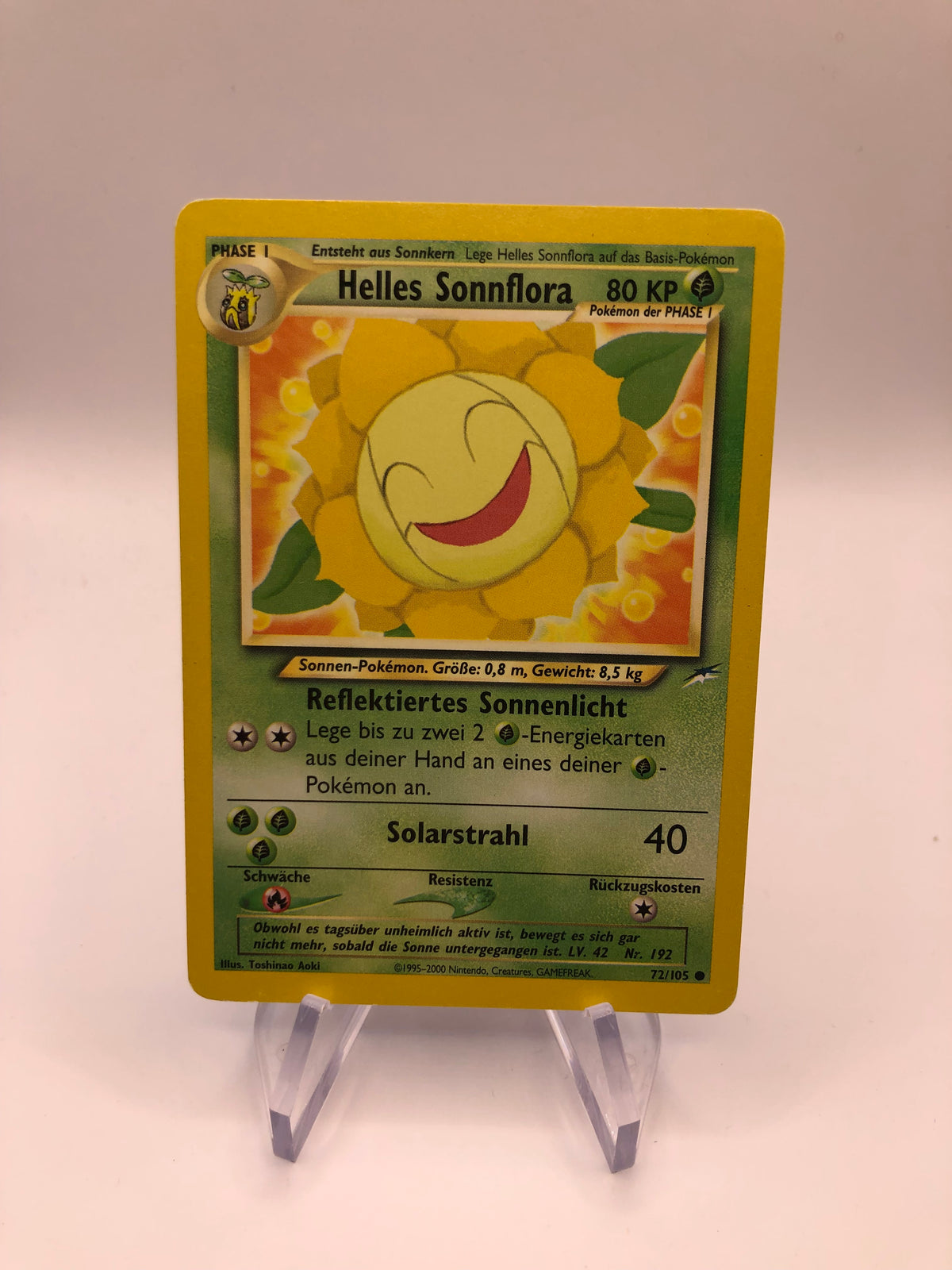 Pokemon Karte Helles Sonnflora 72/105 Deutsch