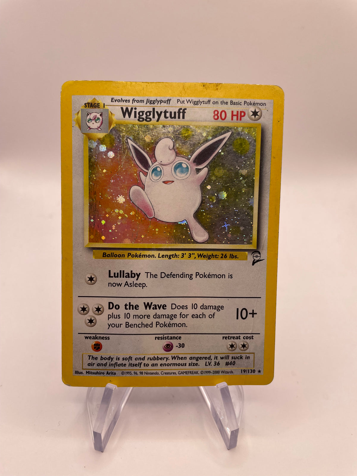 Pokemon Karte Holo Knuddeluff 19/130 Englisch