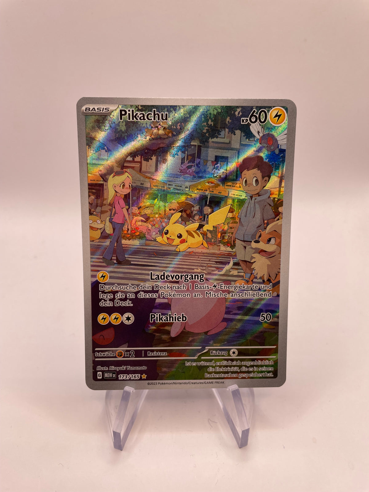 Pokemon Karte Art-Rare Pikachu 173/165 Deutsch
