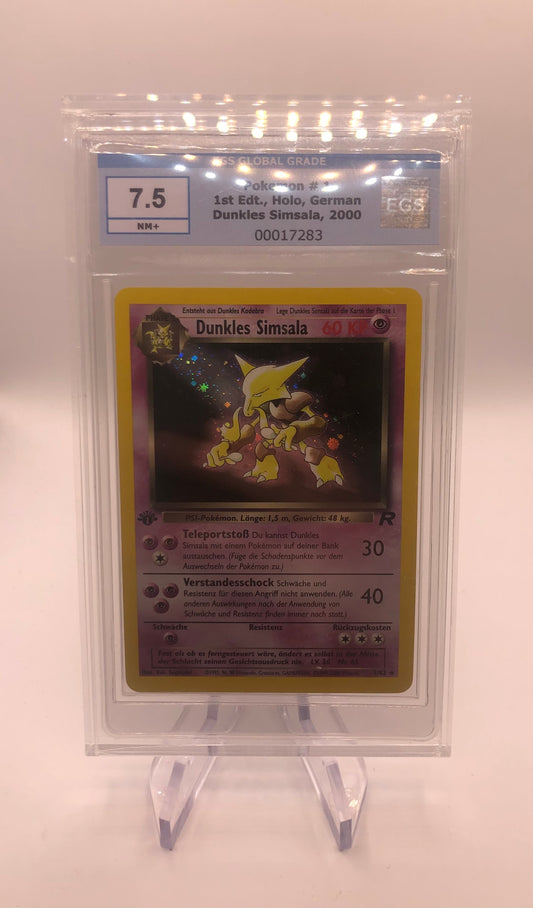 Pokemon Karten EGS 7,5 Holo Dunkles Simsala 1/82 Deutsch