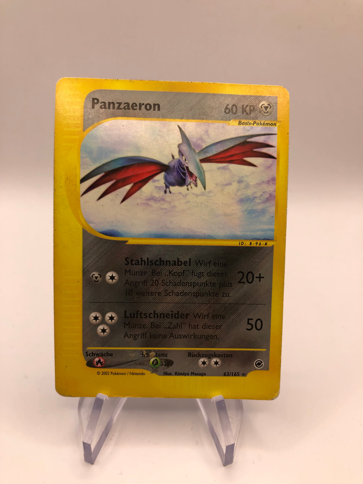 Pokemon Karte E Series Panzaeron 63/165 Deutsch