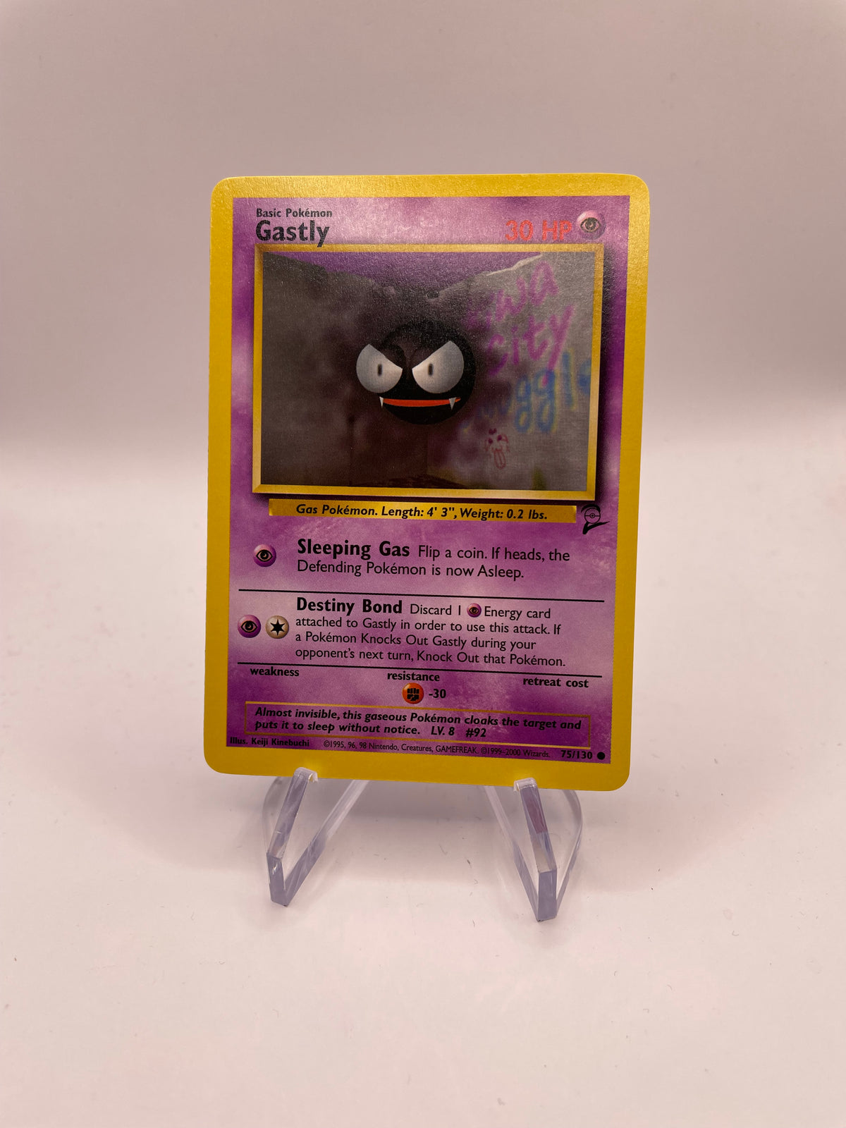 Pokemon Karte Base Set 2 Gastly 75/130 Englisch