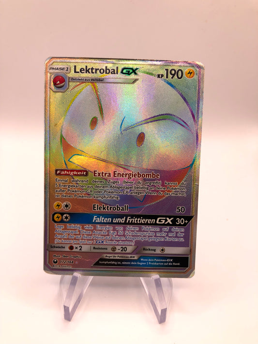 Pokemon Karte GX Rainbow Lektroba 172/168 Deutsch