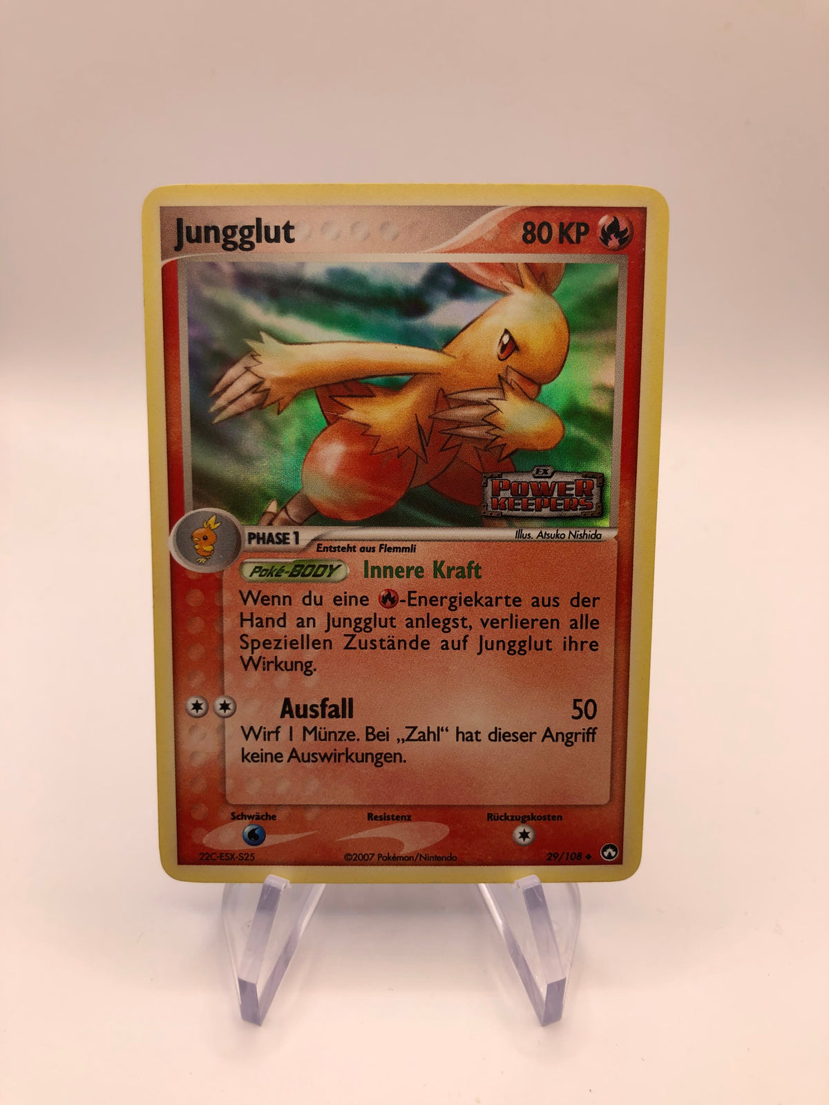 Pokemon Karte Stamp Jungglut 29/108 Deutsch