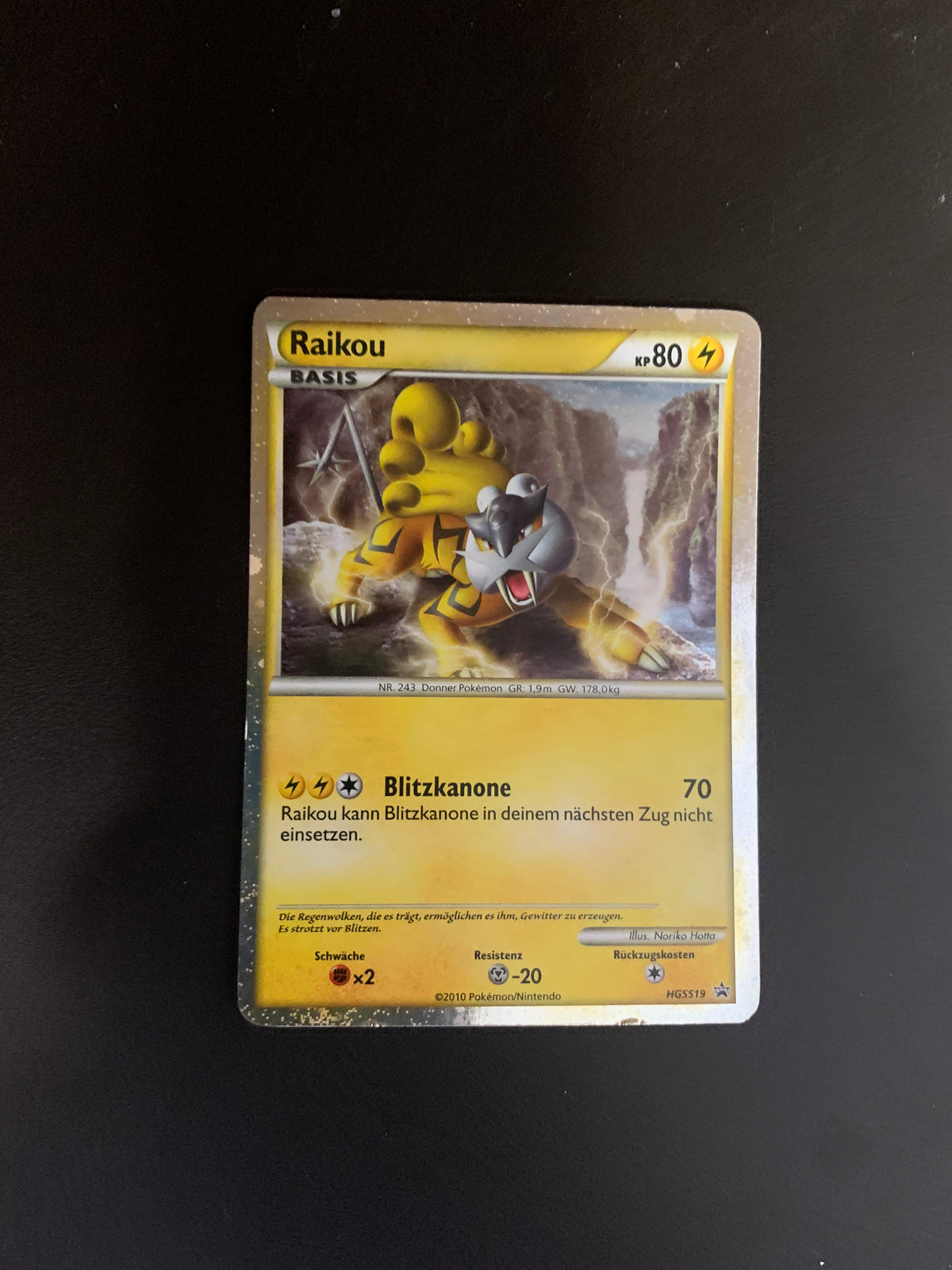 Pokemon Karte Prime Promo Raikou HGSS19 Deutsch