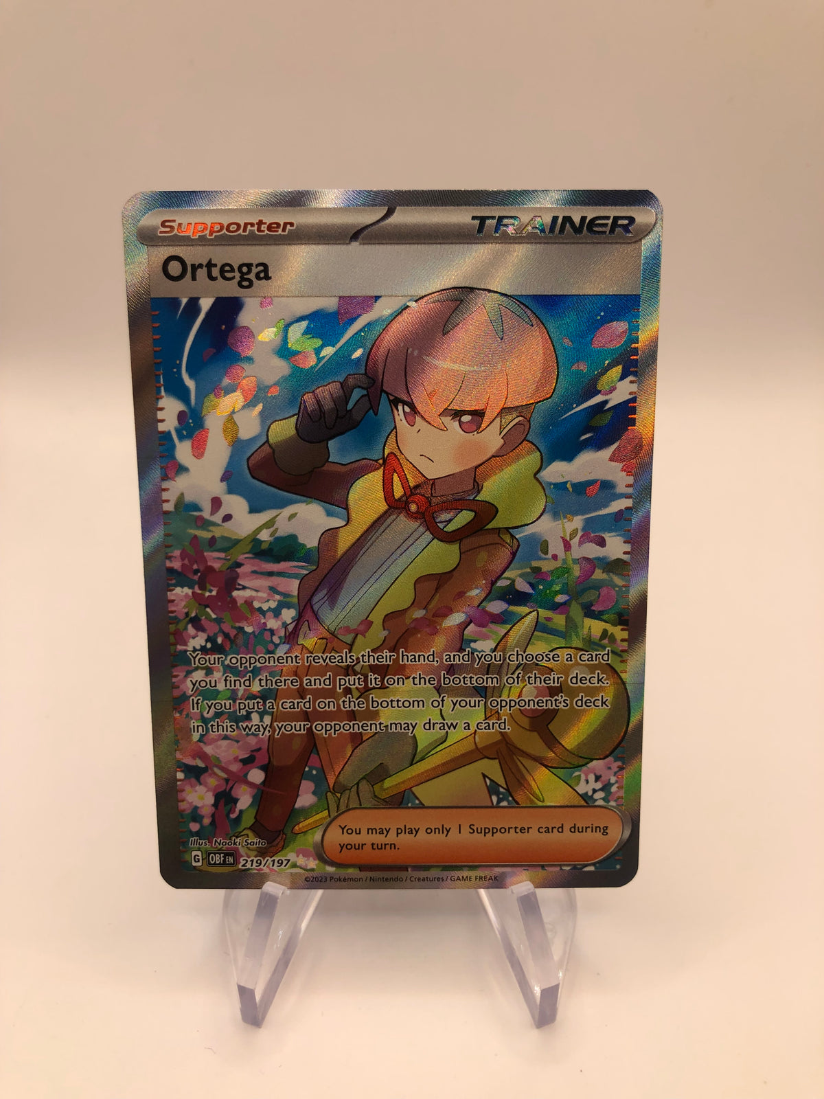 Pokemon Karte Trainer Ortega 219/197 Englisch