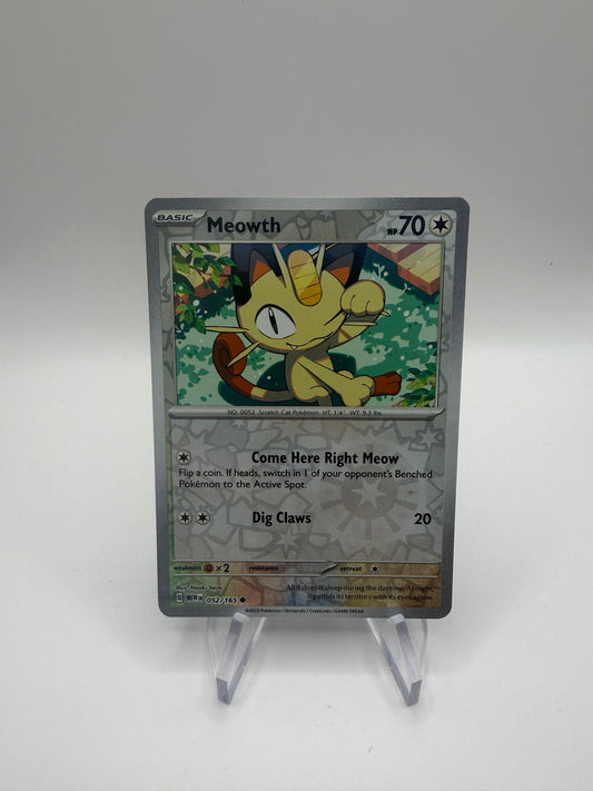 Pokemon Karte Reverse 151 Mauzi 52/165 Englisch