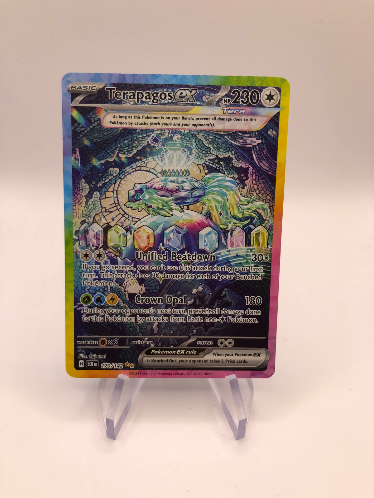 Pokemon Karten Ex Alt-Art Terapagos 170/142 Englisch