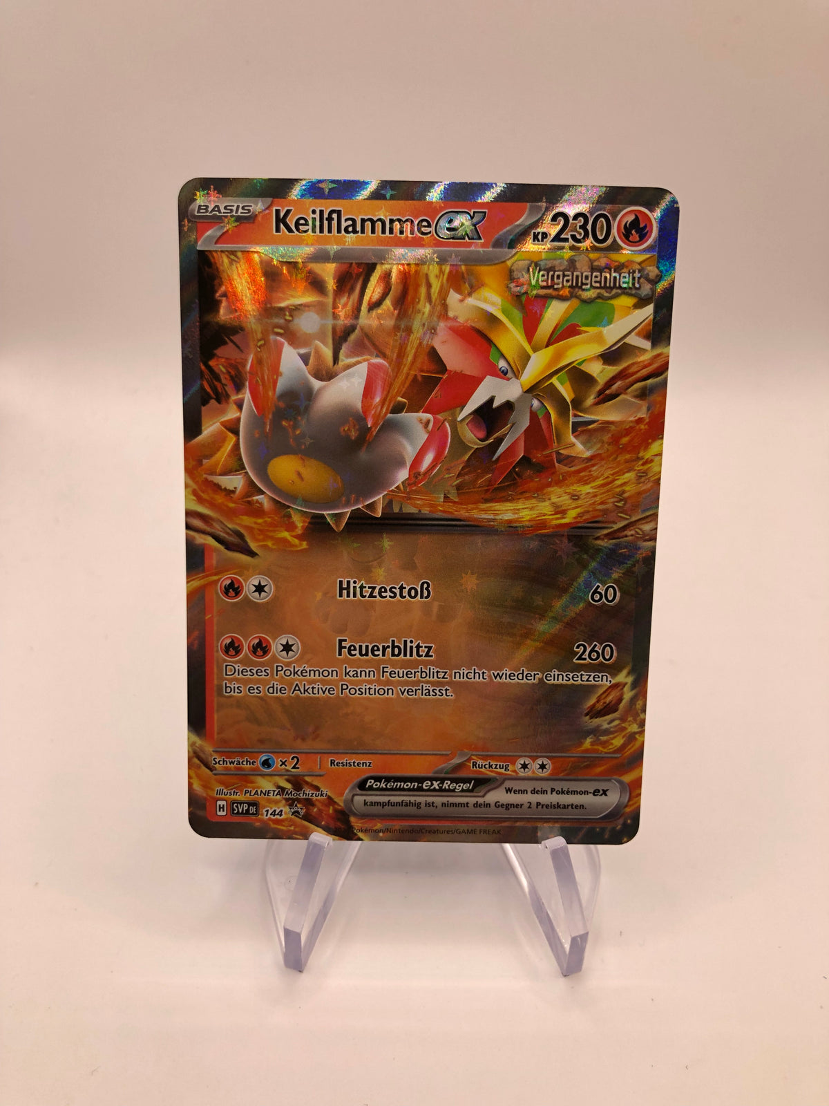 Pokemon Karte EX Promo Keilflamme 144 Deutsch