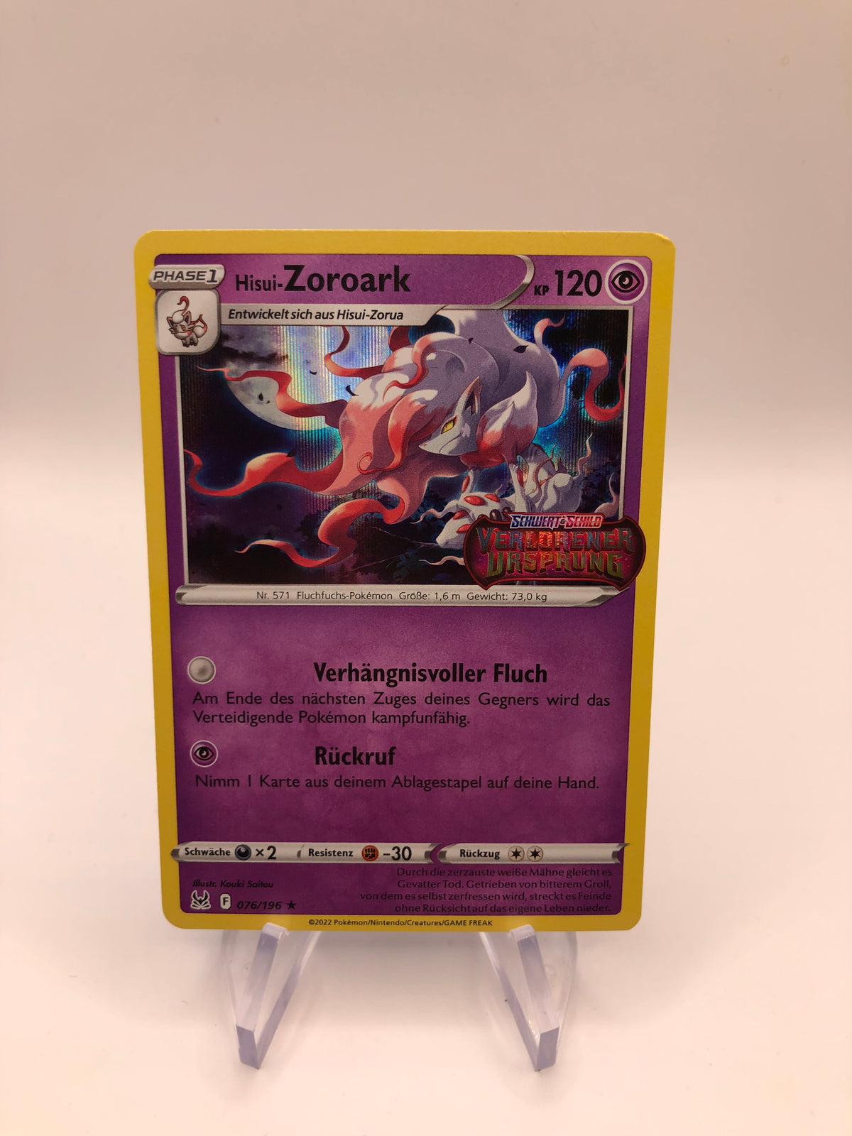Pokemon Karte Holo Zoroark 76/196 Deutsch