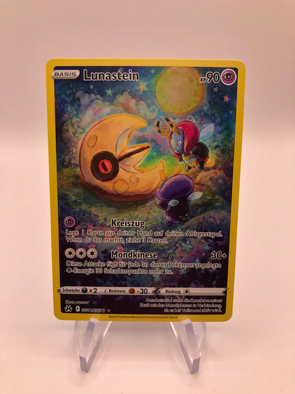 Pokemon Karte Art-Rare Lunastein GG11/GG70 Deutsch