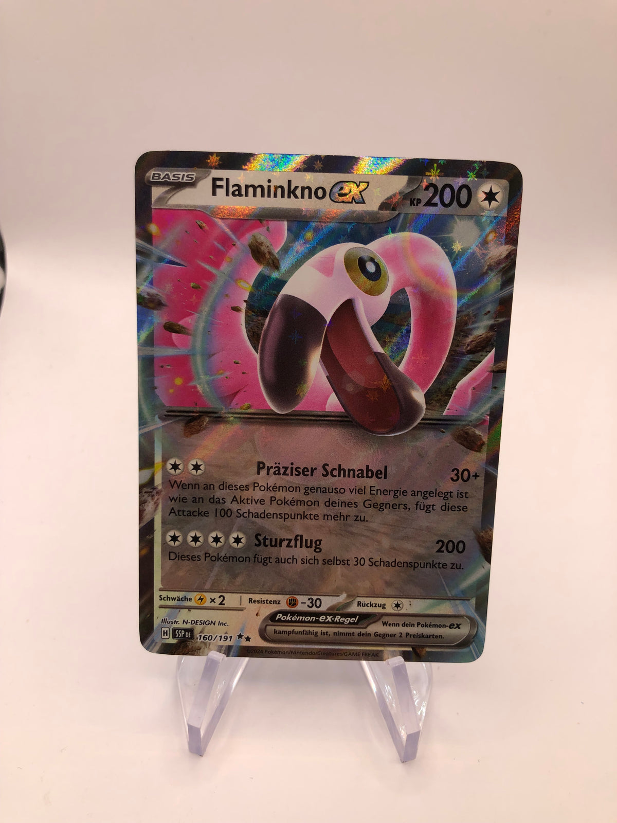 Pokemon Karte EX Flaminkno 160/191 Deutsch