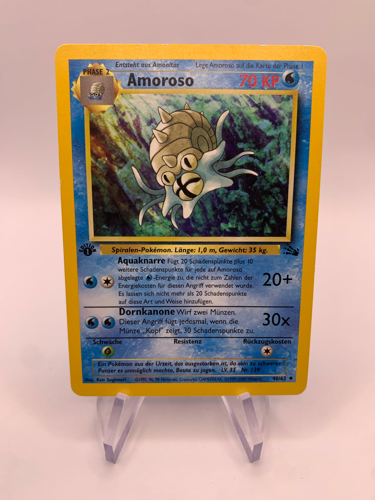 Pokemon Card Amoroso 40/62 Fossil German