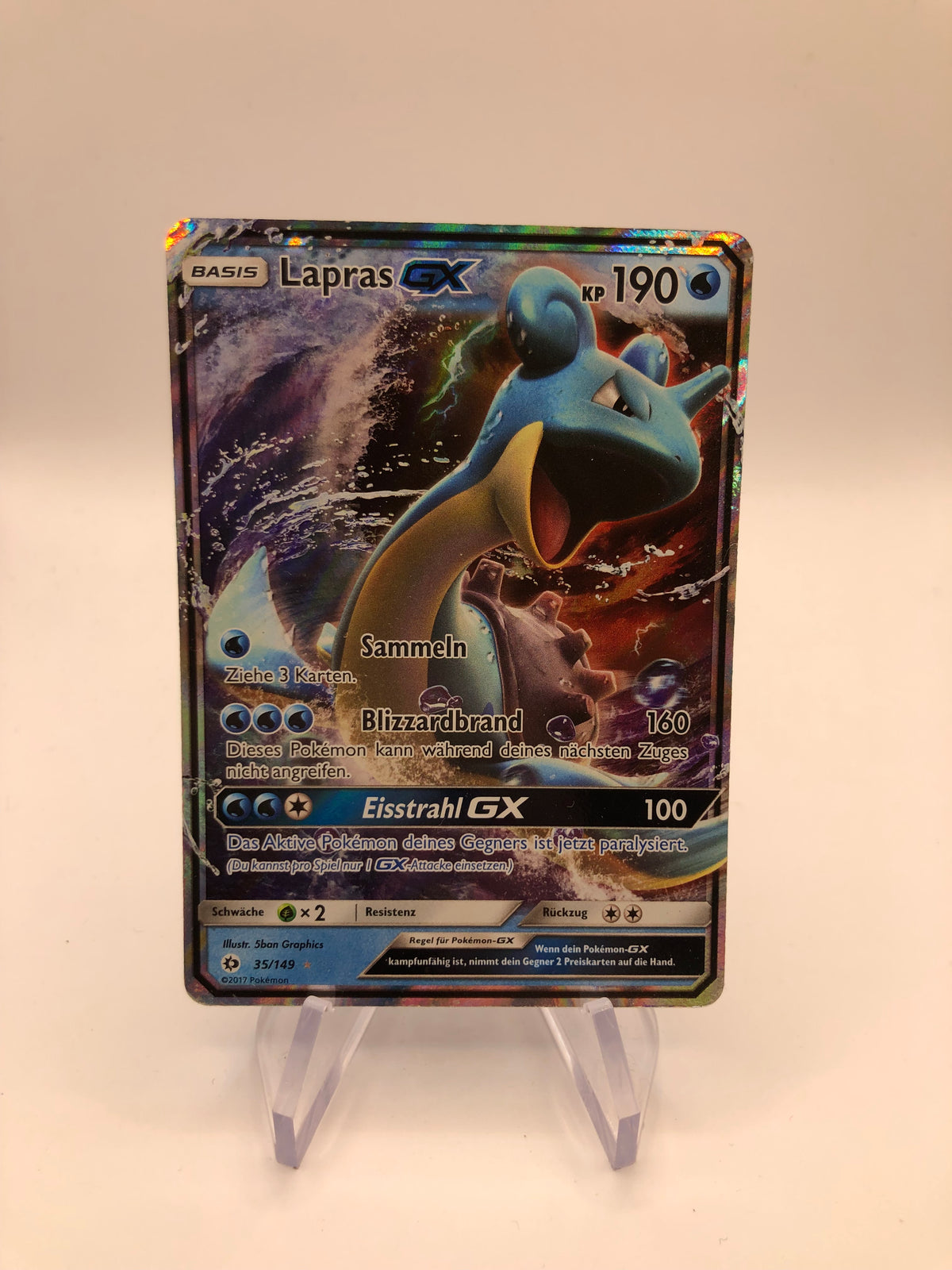 Pokemon Karte GX Lapras 35/149 Deutsch