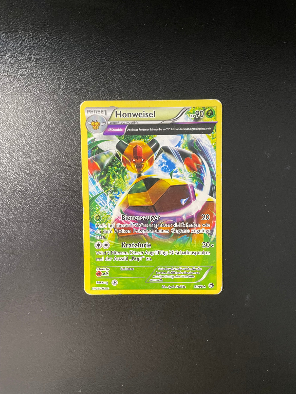 Pokemon Karte Art Rare Honweisel 11/98 Deutsch