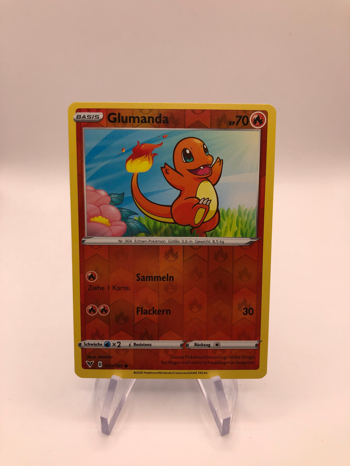 Pokemon Karte Revers Glumanda 23/185 Deutsch