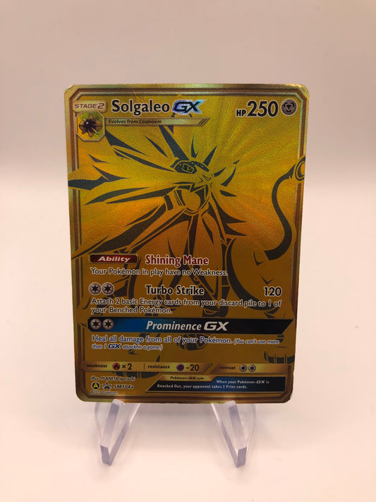 Pokemon Karte Gold Gx Solgaleo SM104a Englisch