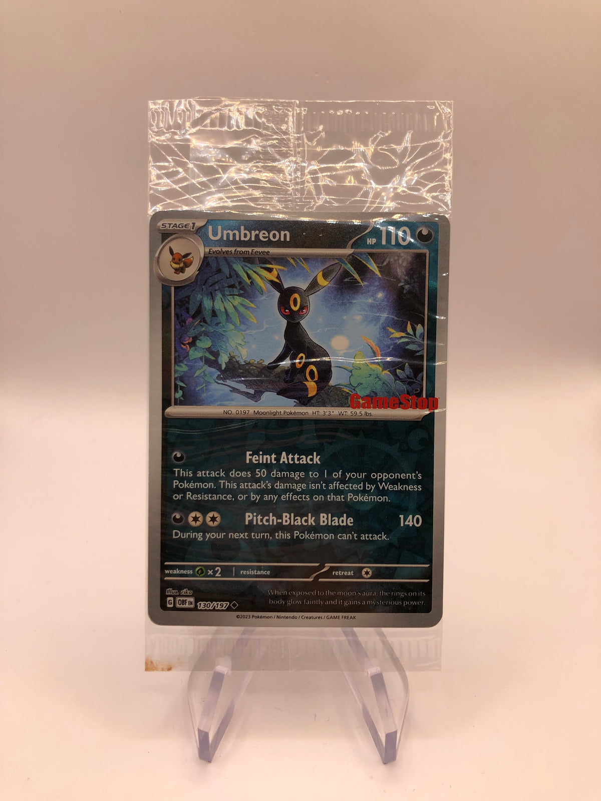 Pokemon Karte OVP Gamestop Art Rare Nachtara 130/197 Englisch
