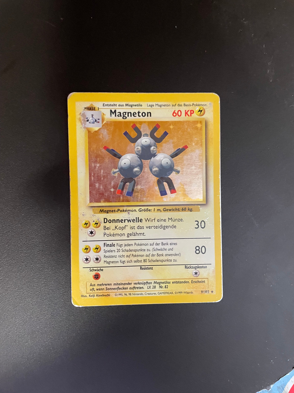 Pokemon Karte Holo Magneton 9/102 Deutsch