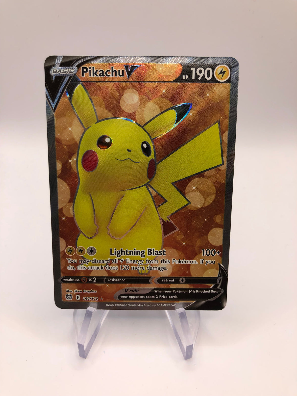 Pokemon Karte V Fullart Pikachu 157/172 Englisch