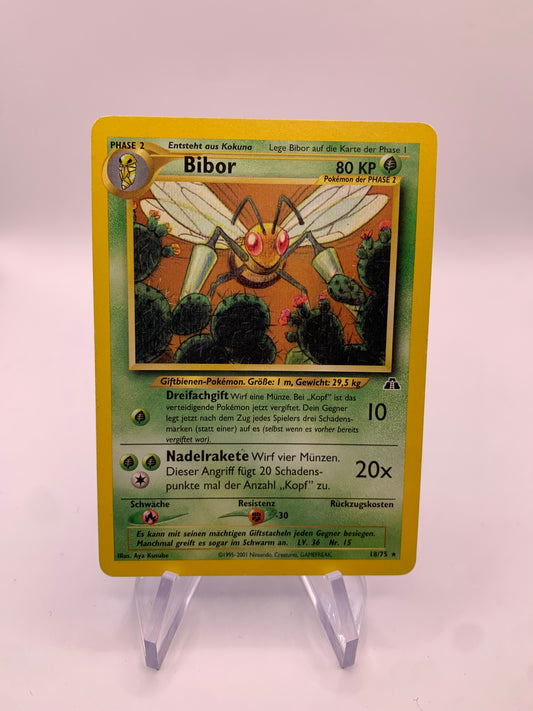 Pokemon Karte Bibor 18/75 Neo Discovery Deutsch