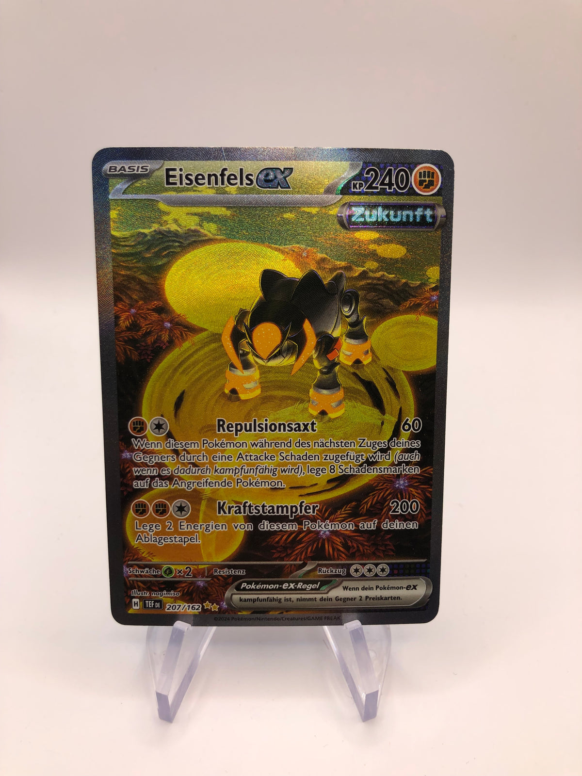 Pokemon Karte Alt-Art EX Eisenfels 207/162 Deutsch