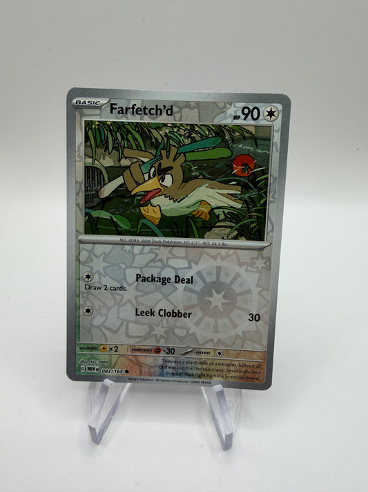Pokemon Karte Reverse 151 Porenta 83/165 Englisch