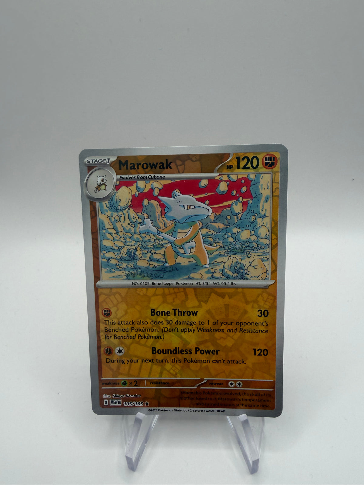 Pokemon Karte Reverse 151 Knogga 105/165 Englisch