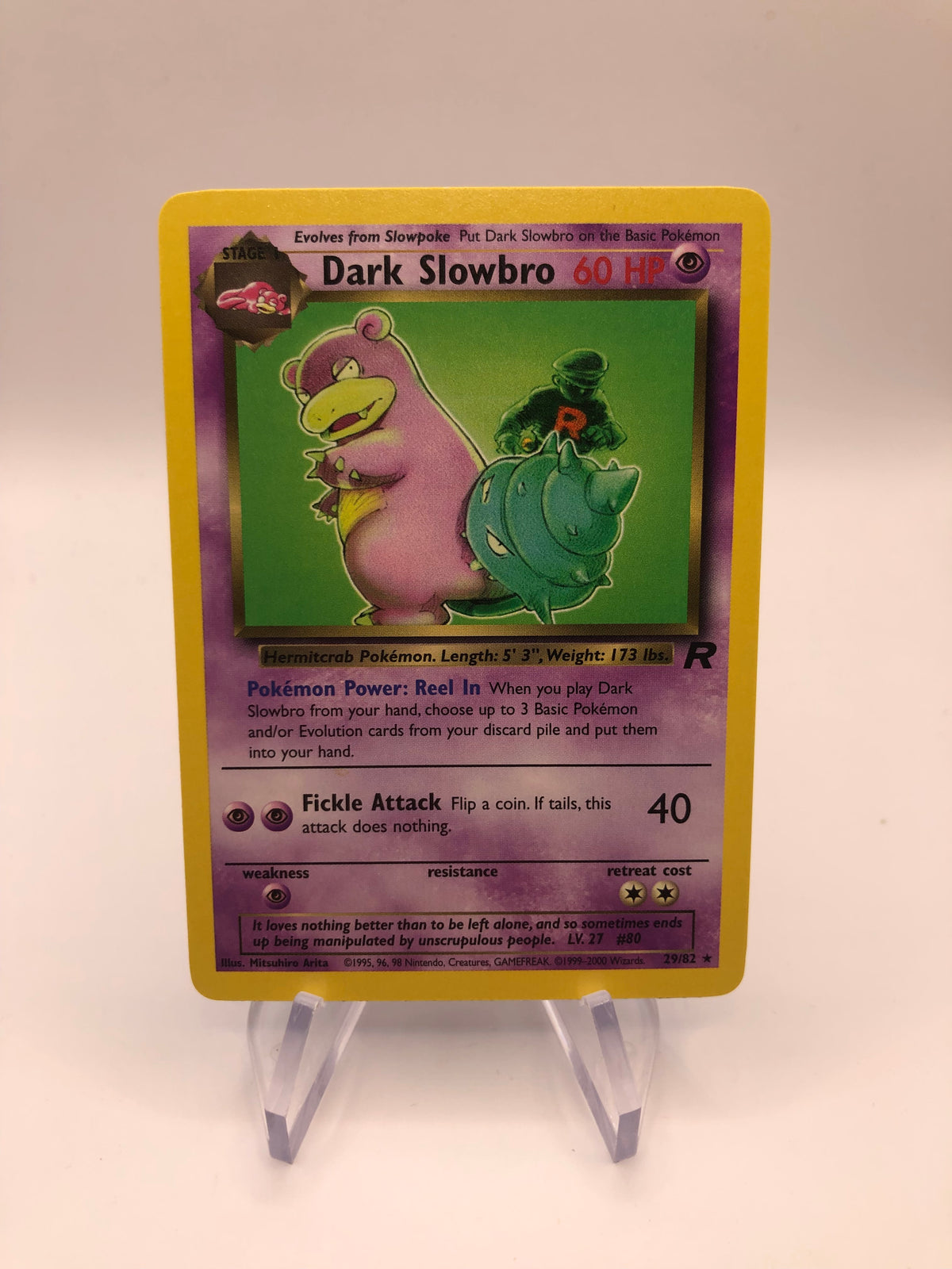 Pokemon Karte Rocket Dunkles Lahmus 29/82 Englisch