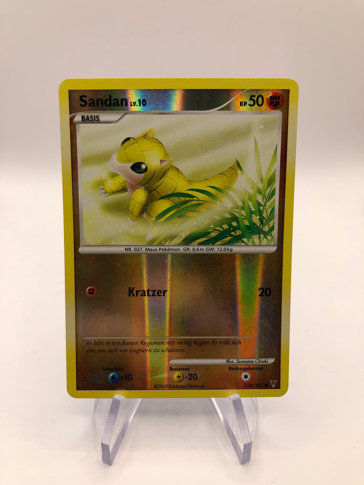 Pokemon Karte Revers Sandan 124/147 Deutsch