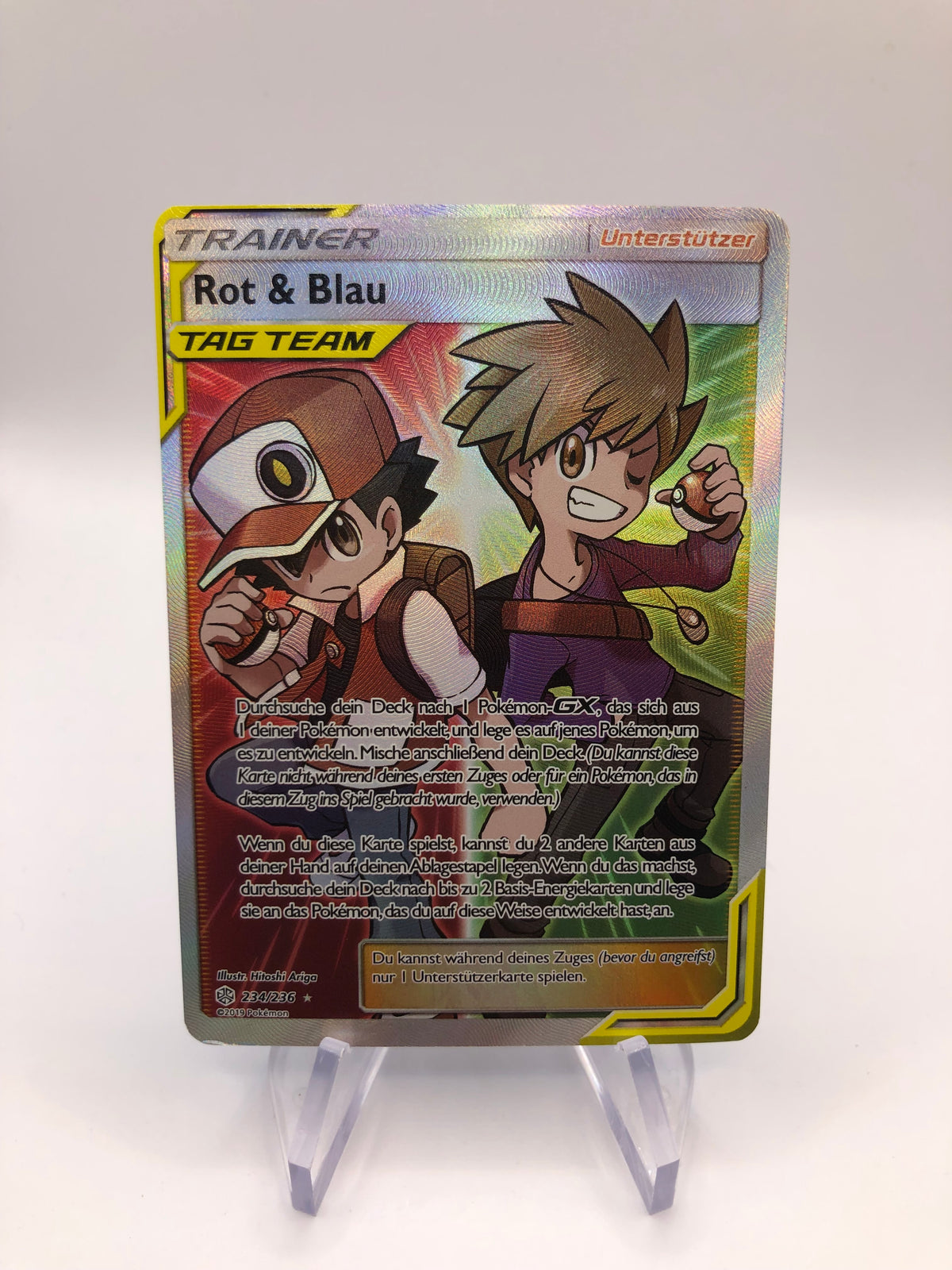 Pokemon Karte Trainer Rot & Blau 234/236 Deutsch