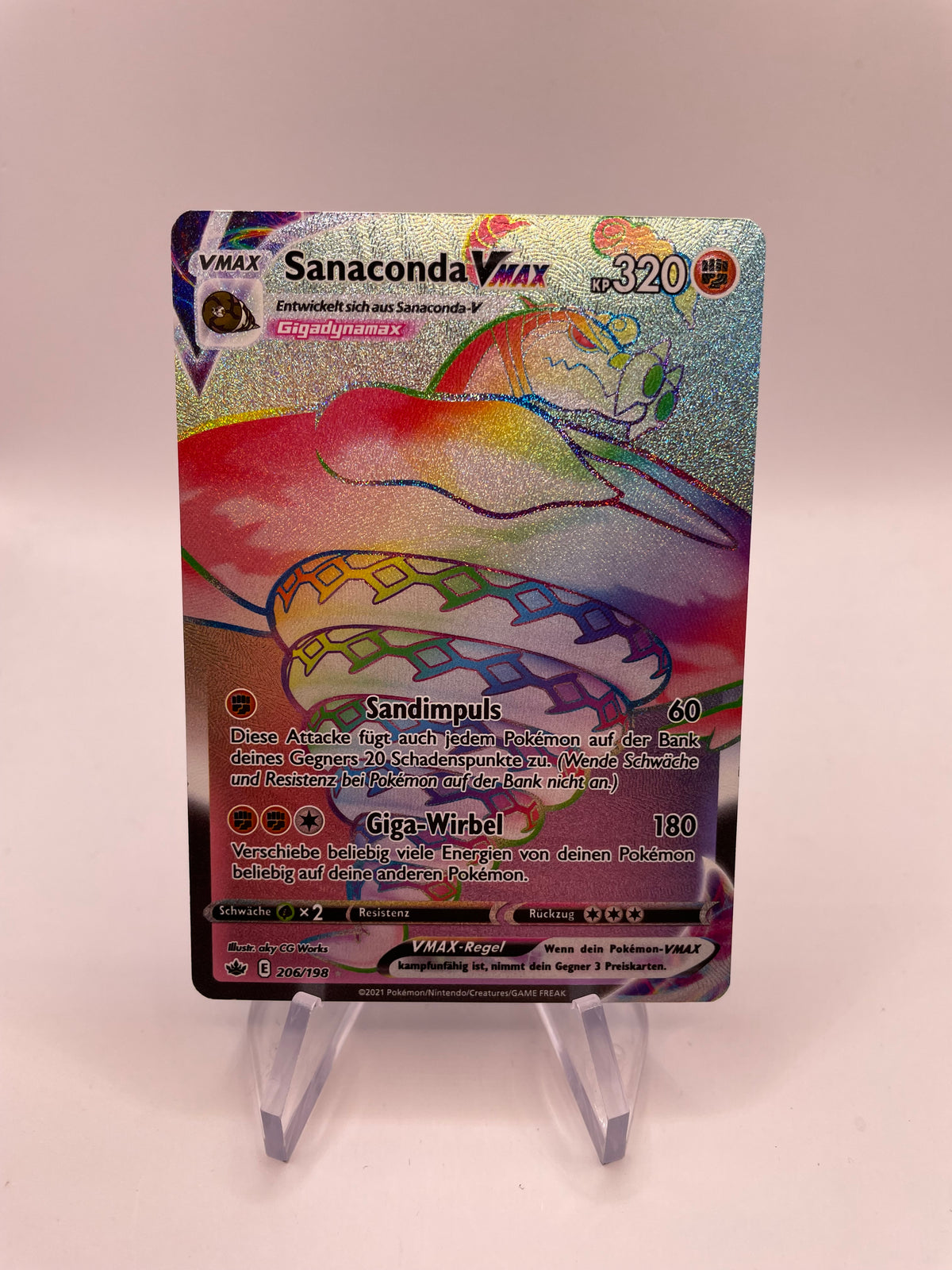 Pokémon Karte VMax Sanaconda 206/198 Deutsch