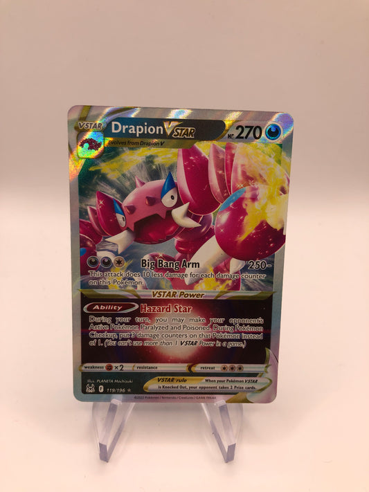 Pokemon Karte Vstar Drapion 119/196 Englisch