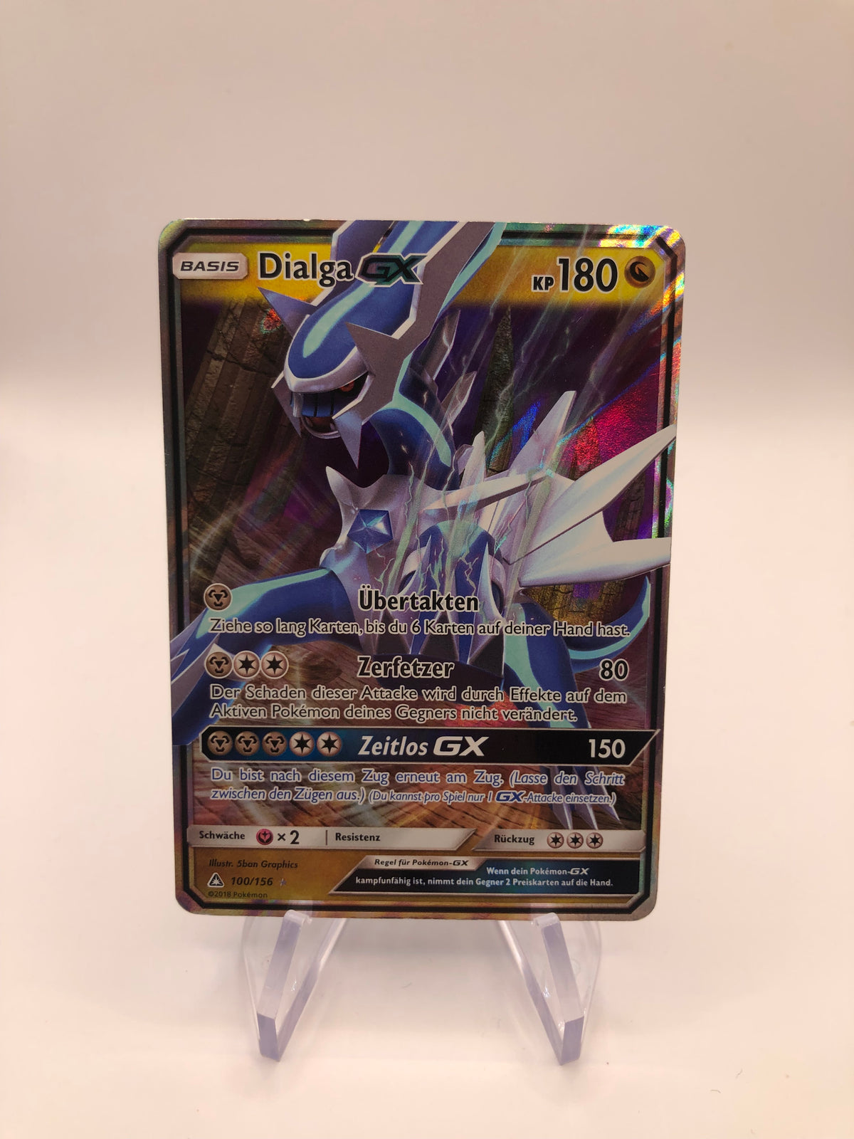 Pokemon Karte GX Dialga 100/156 Deutsch