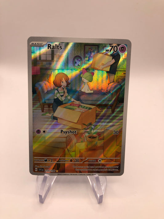 Pokemon Karte Art-Rare Ralts 211/198 Englisch