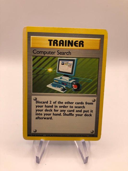 Pokemon Karte Base Set Trainer Computer Search 71/102 englische