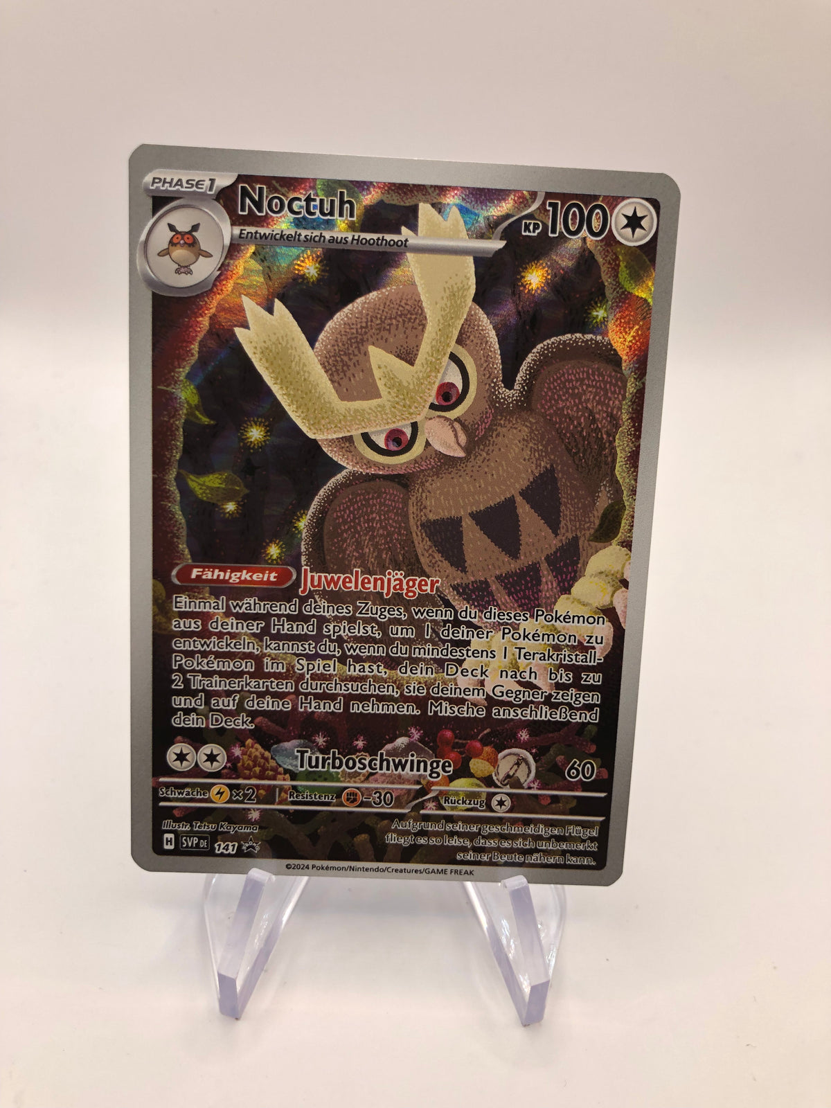 Pokemon Karte Promo Art-Rare Noctuh 141 Deutsch