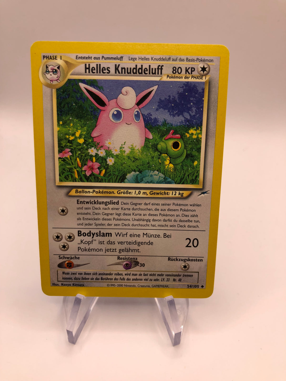 Pokemon Karte helles Knuddeluff 54/105 Deutsch