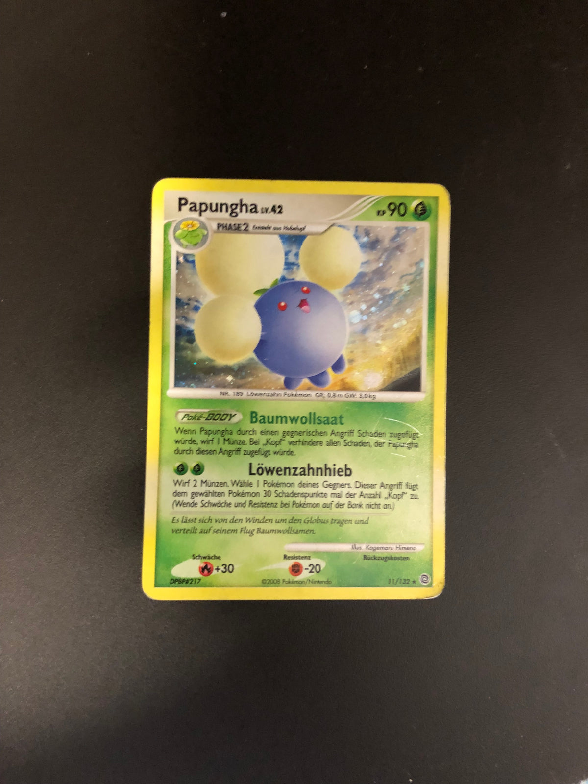 Pokemon Karte Holo Papungha 11/132 Deutsch