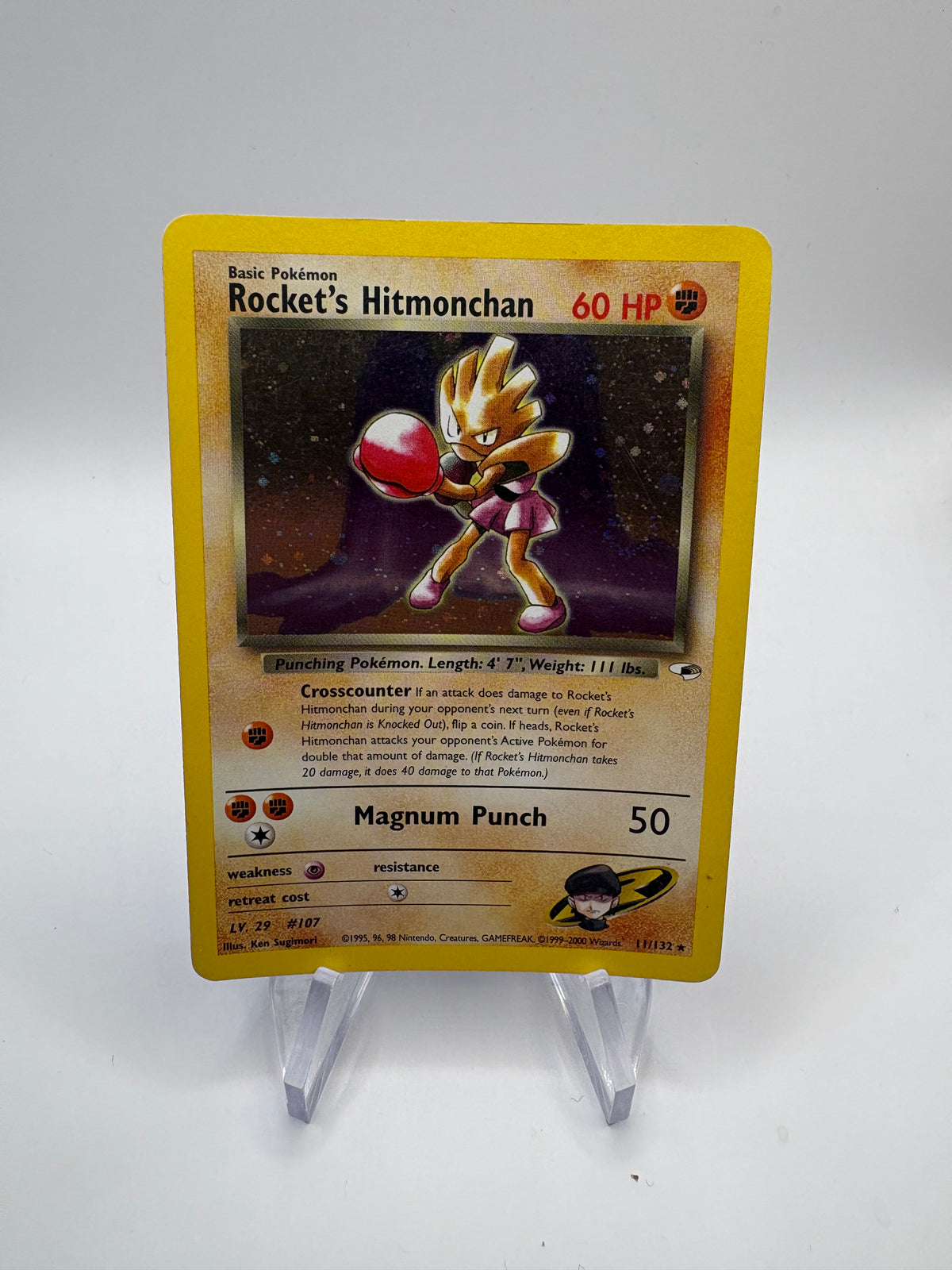 Pokemon Karte Holo Rockets Hitmonchan 11/132 Englisch