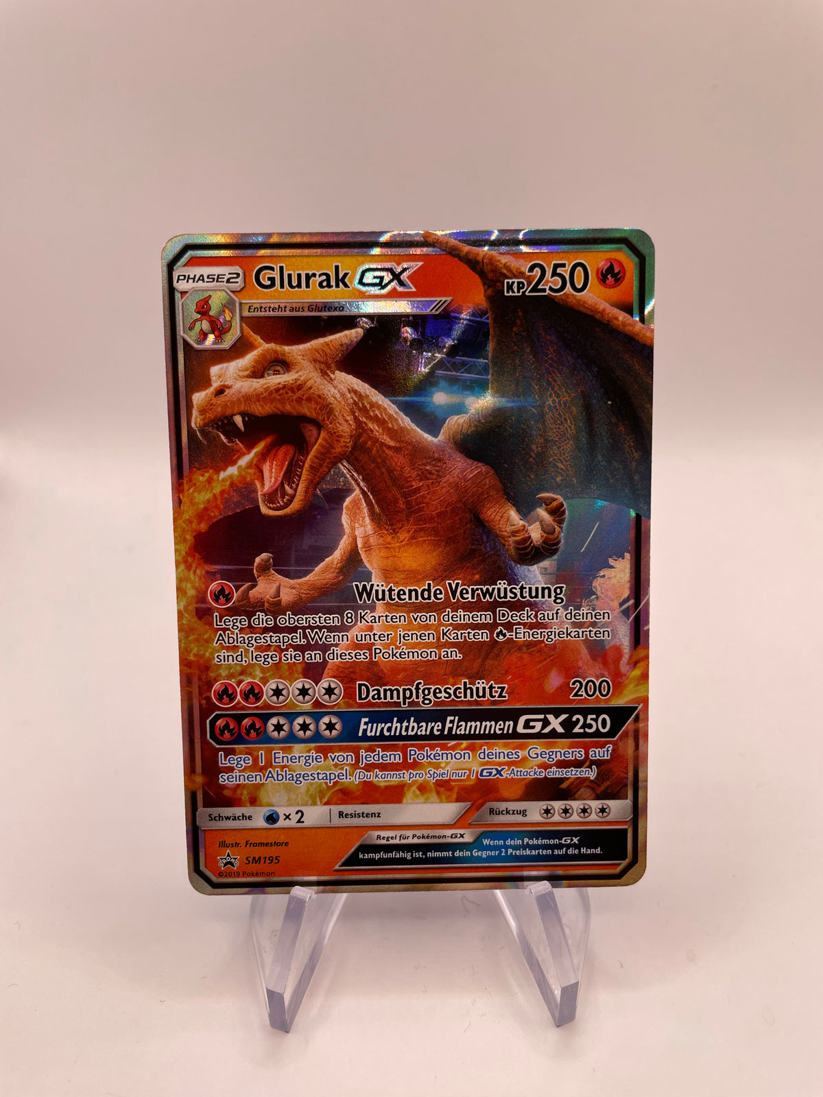 Pokemon Karte Promo GX Glurak SM195 Deutsch