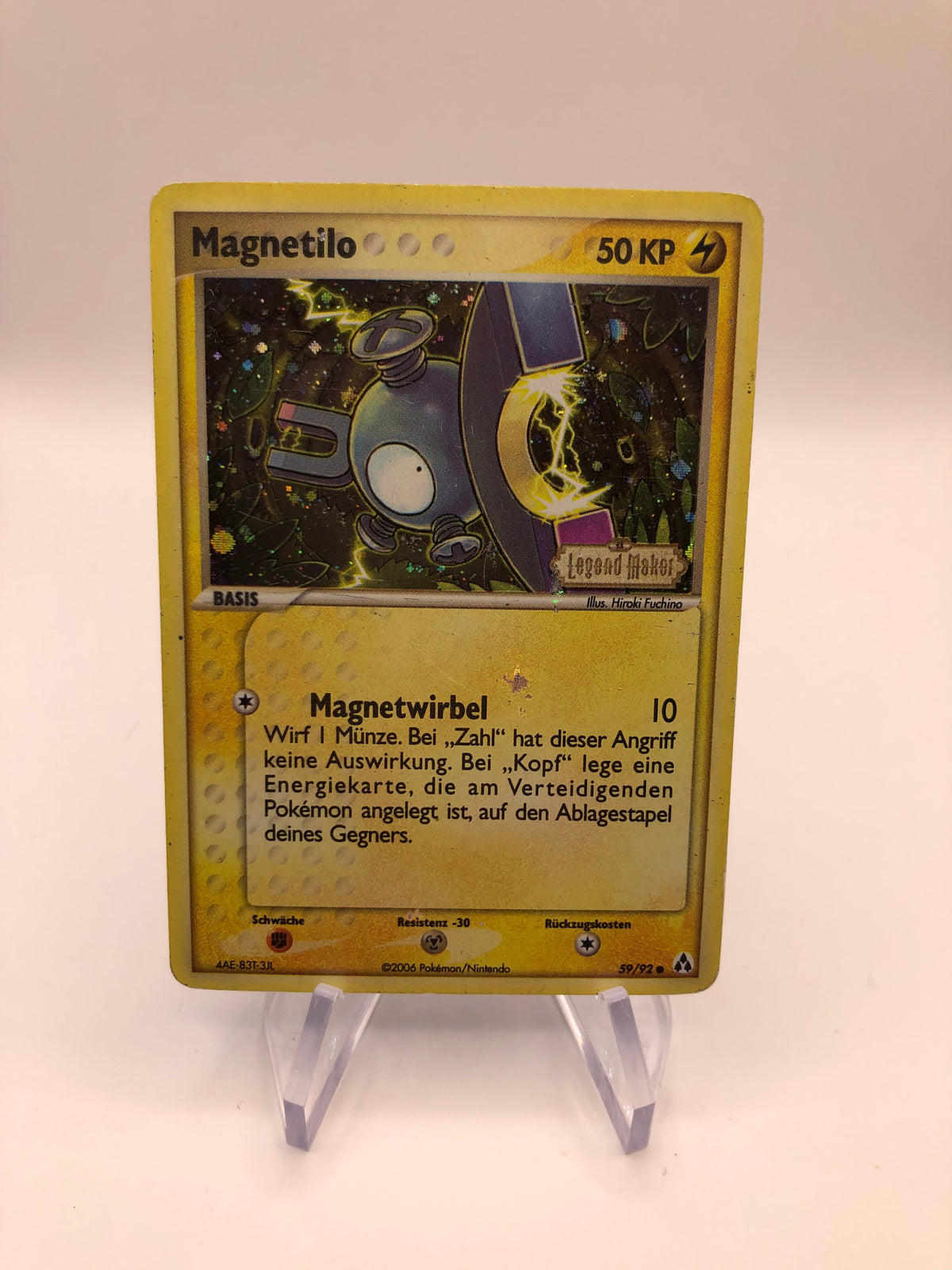 Pokemon Karte Stamp Magnetilo 59/92 Deutsch