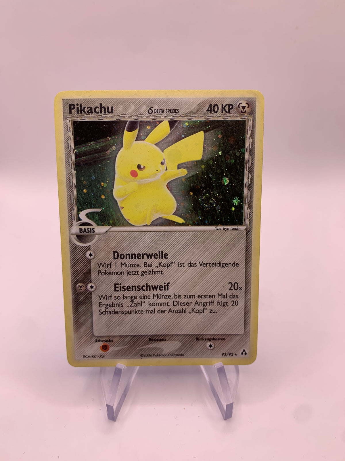 Pokemon Karte Holo Delta Species Pikachu 93/92 Deutsch