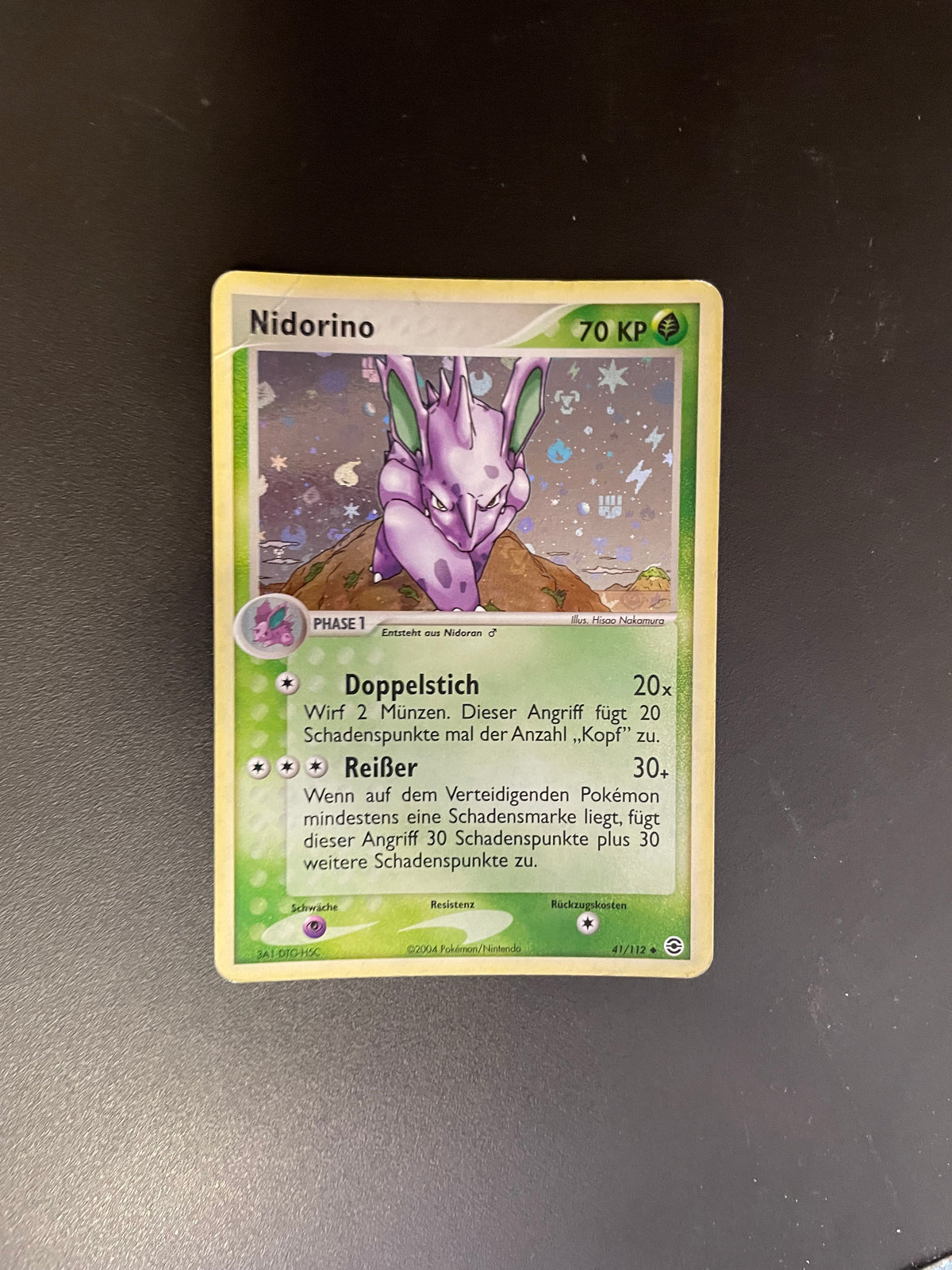 Pokemon Karte Holo Nidorino 41/112 Deutsch